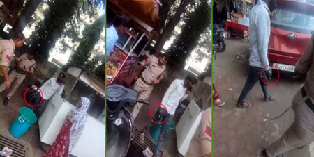 खाकी की ‘खातिरदारी’: हथकड़ी लगे आरोपी को परोसा गया ‘VIP ट्रीटमेंट’, सिगरेट के कश लगाते बतियाते नजर आए साहब!