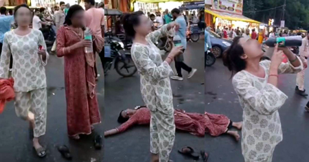 जयस्तंभ चौक पर किन्नरों का 2 घंटे हंगामा; दो ने खाई चूहामार दवाई, पुलिस बनी तमाशबीन